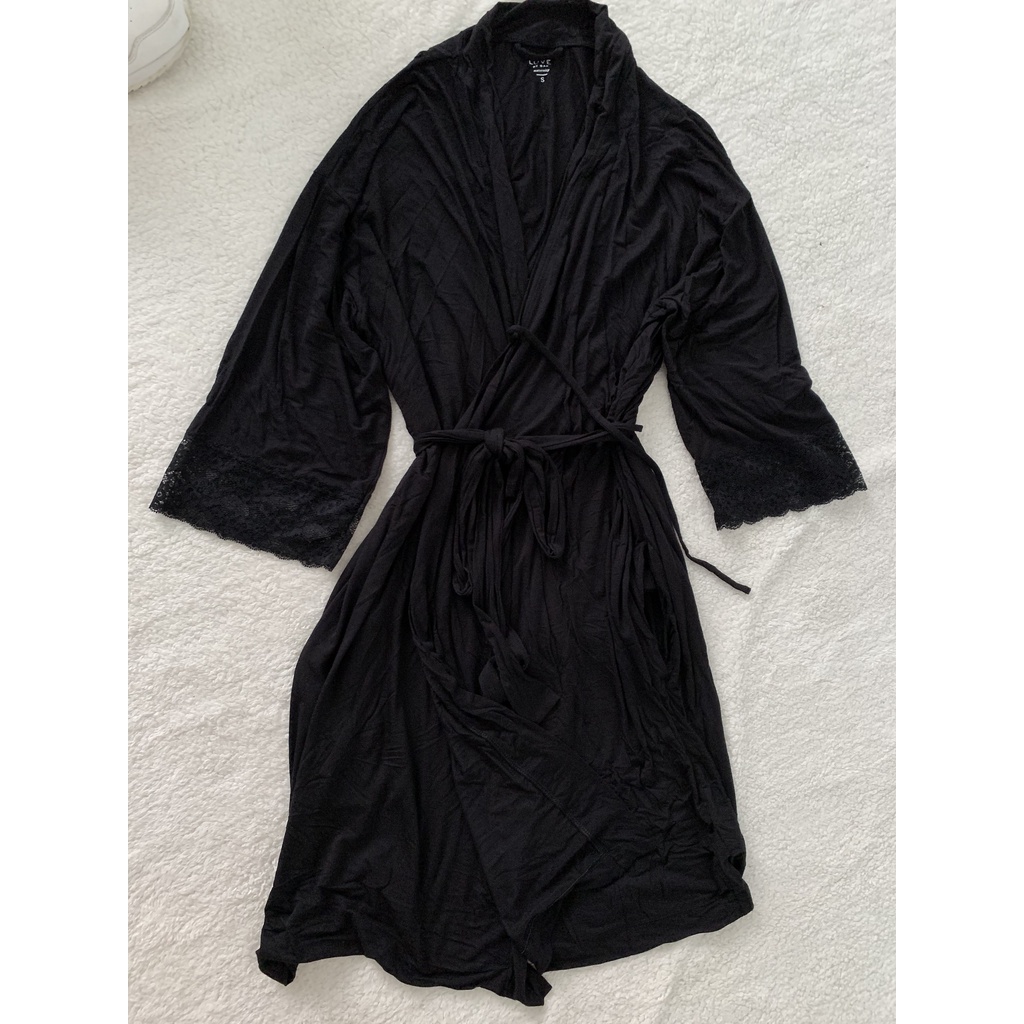 [Ảnh thật shop chụp] Áo choàng ngủ nữ / áo choàng tắm sexy thun lạnh VNXK black robe | BigBuy360 - bigbuy360.vn