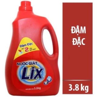 Nước giặt lix có 2 mầu đỏ và cam 3,8kg