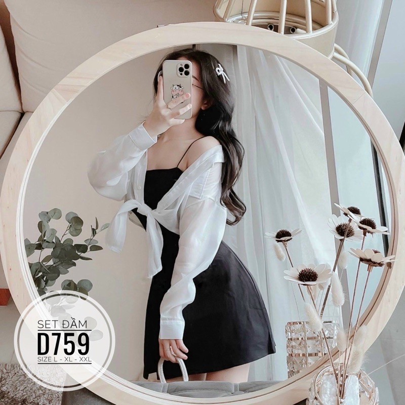 SET ĐẦM ÁO SƠMI [ BIGSIZE 60-90KG ]