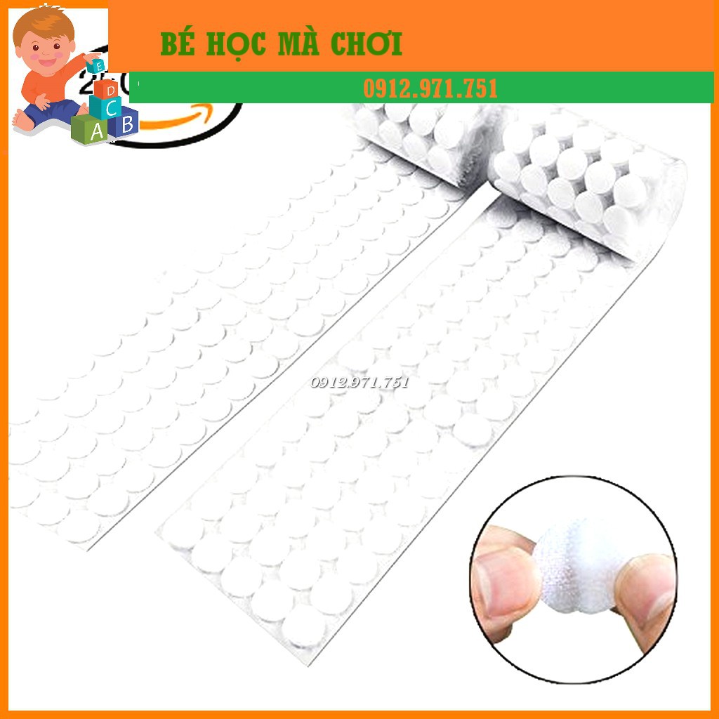 [SỈ RẺ NHẤT] Băng Dính Gai 1.5CM verclo Tròn , Khóa Nhám Có Sẵn Keo Dán