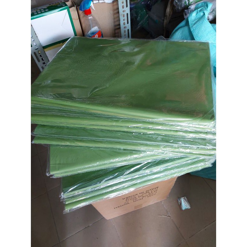 Giấy mỹ thuật xanh làm lá , Giấy gói hoa 60gsm (1 xấp ~50 tờ)