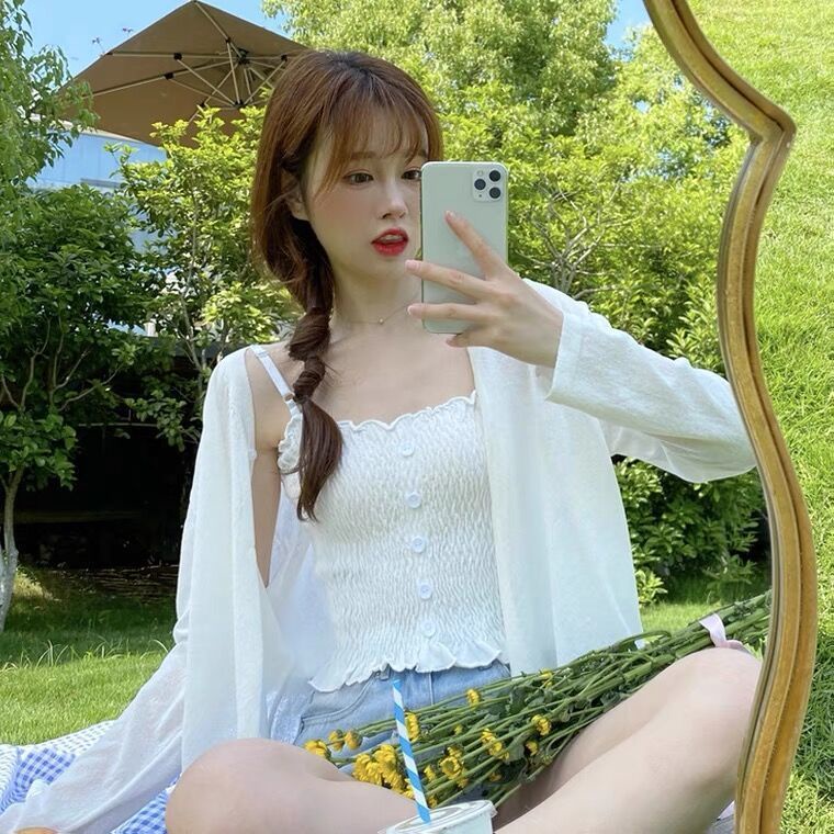Áo Khoác Cardigan Dệt Kim Mỏng Chống Nắng Thời Trang Mùa Hè Cho Nữ