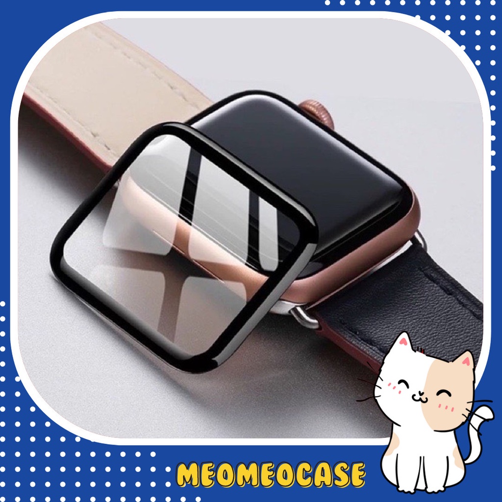 Kính cường lực apple watch nano dẻo, cong 3D bảo vệ đồng hồ thông minh Series 1/2/3/4/5/6/SE - Size 38/40/42/44mm