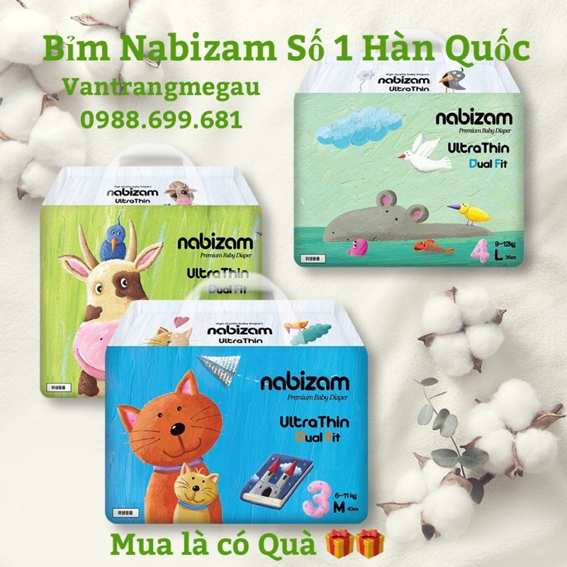 BỈM DÁN/QUẦN NABIZAM NỘI ĐỊA SỐ 1 HÀN QUỐC ĐỦ SIZE S40