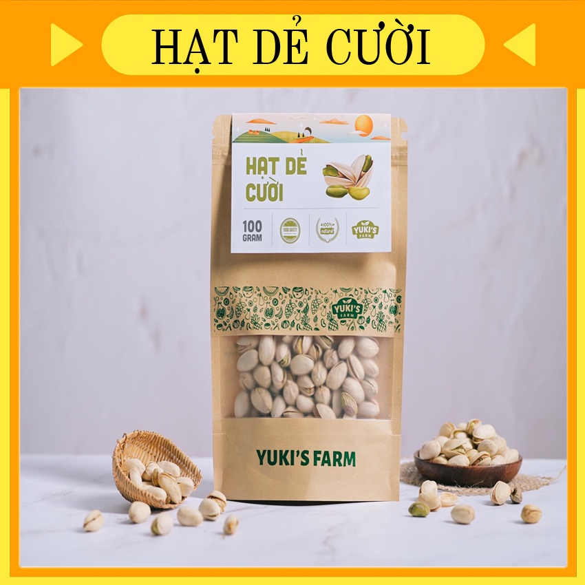 Hạt Dẻ Cười YUKI FARM Túi 100G - Hạt Dinh Dưỡng Sấy Khô Organic tốt  Cho Bà Bầu, Trẻ Em, Hỗ Trợ Ăn Kiêng, Giảm Cân