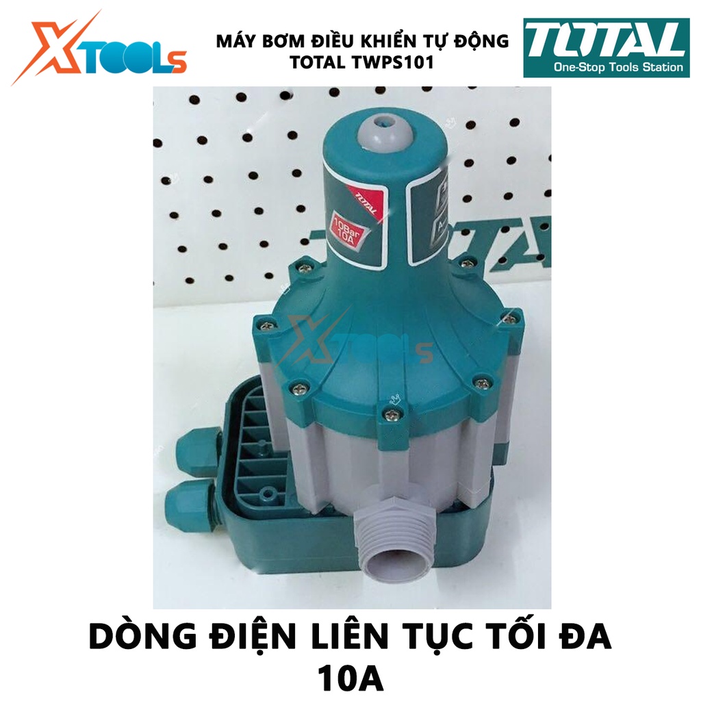 Máy rờ le bơm nước điều khiển tự động TOTAL TWPS101 máy bơm nước bằng áp suất tự động Áp suất tối đa 10 bar 10A