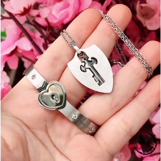 Vòng tay cặp đôi- vòng tay khóa tình yêu dây chuyền mặt chìa khóa mẫu mới nhất cho cặp đôi