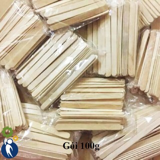 Gói 100g Que kem gỗ làm nhà mô hình loại Đè Lưỡi /Tròn/Dẹp mẫu đẹp