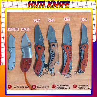 Dao phượt gấp gọn mini cao cấp nhỏ gọn săc bén phù hợp bỏ túi HUTI KNIFE