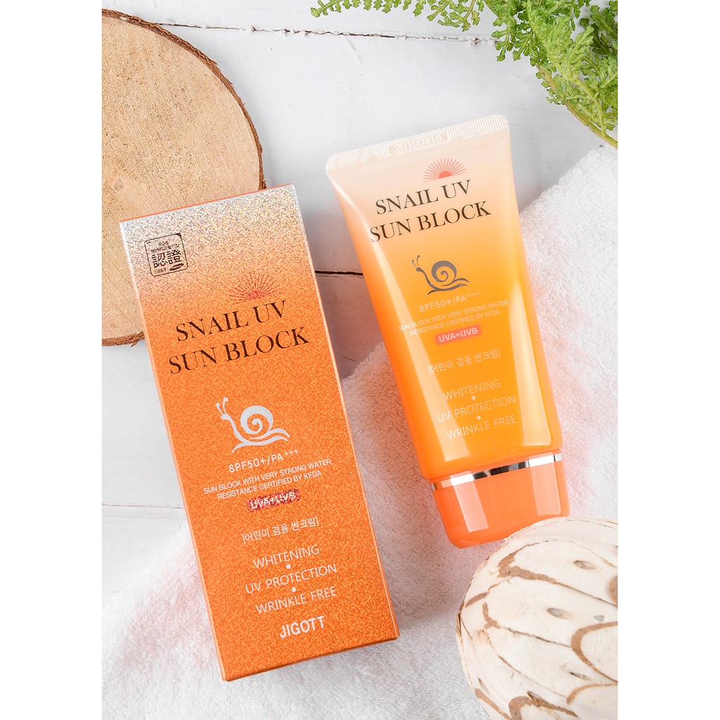 Kem Chống Nắng Vật Lý Ốc Sên SNAIL UV SUN BLOCK SPF50+/PA+++ 70ml