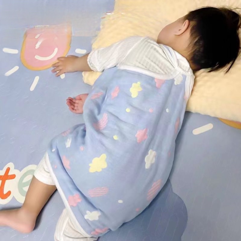 Áo chăn trẻ em cotton chống lạnh điều hoà giúp bé ngủ yên giấc mà không lo bé đạp chăn