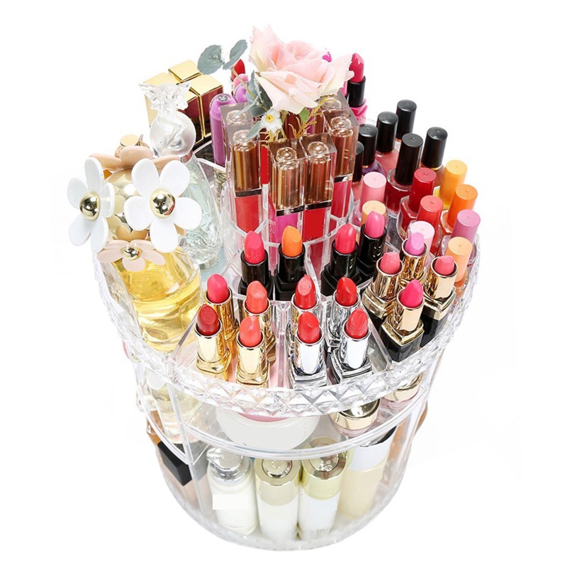 Hộp Đựng Đồ Trang Điểm Đa Năng Xoay 360 Độ