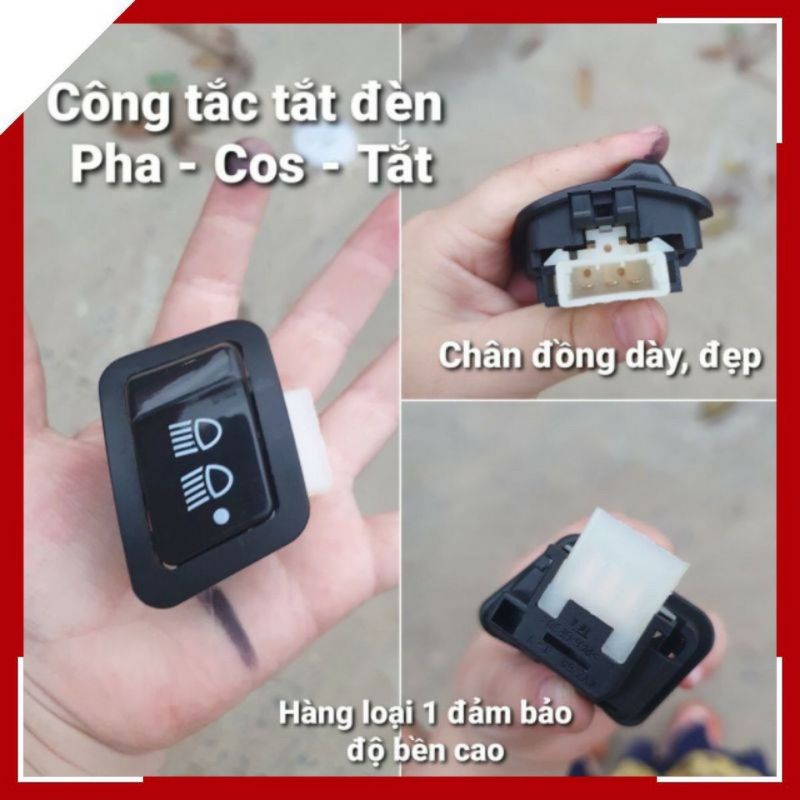 nút công tắc tắt đèn pha xe máy honda đời mới cho vision wave anpha ,blade, lead halogen