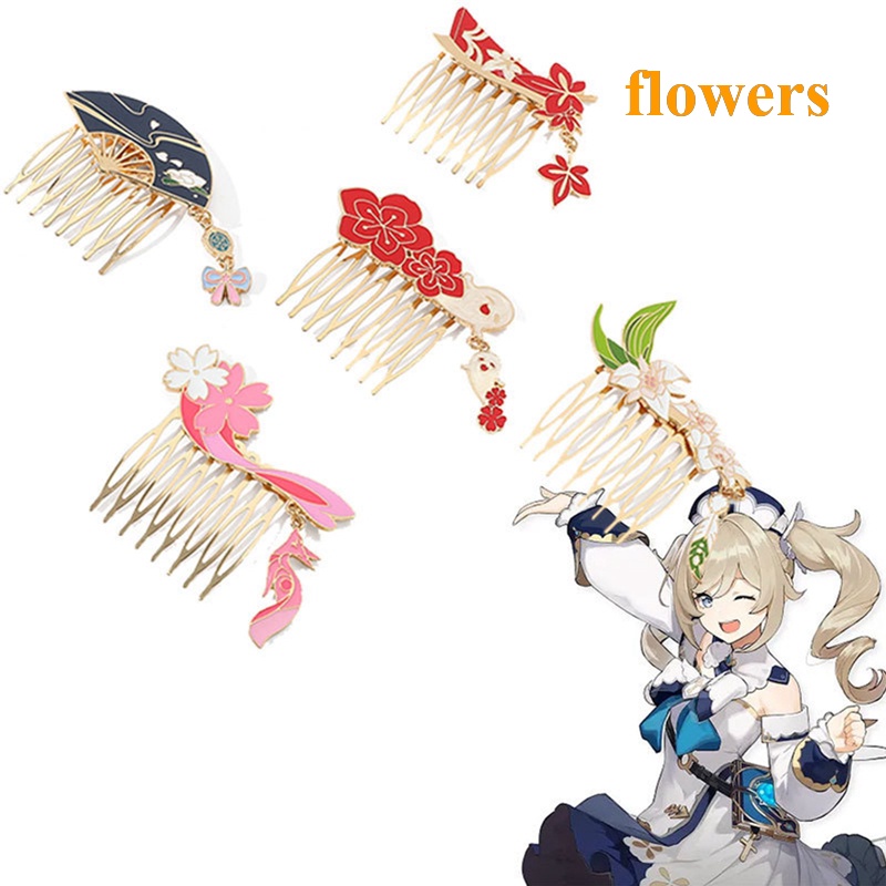 Kẹp Tóc Hoa Dùng Hóa Trang Nhân Vật Trong Game Genshin Va Chạm Aether Lumine