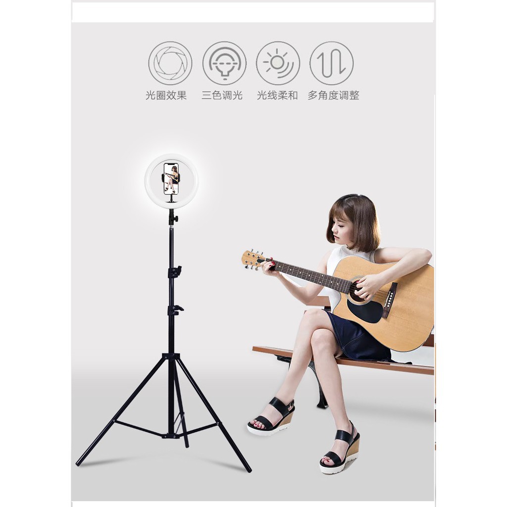 [BH 6 THÁNG] Đèn LiveStream 20cm .Hỗ trợ ánh sáng Chụp Ảnh, Make Up Trang Điểm. 3 Chế Độ Sáng | BigBuy360 - bigbuy360.vn