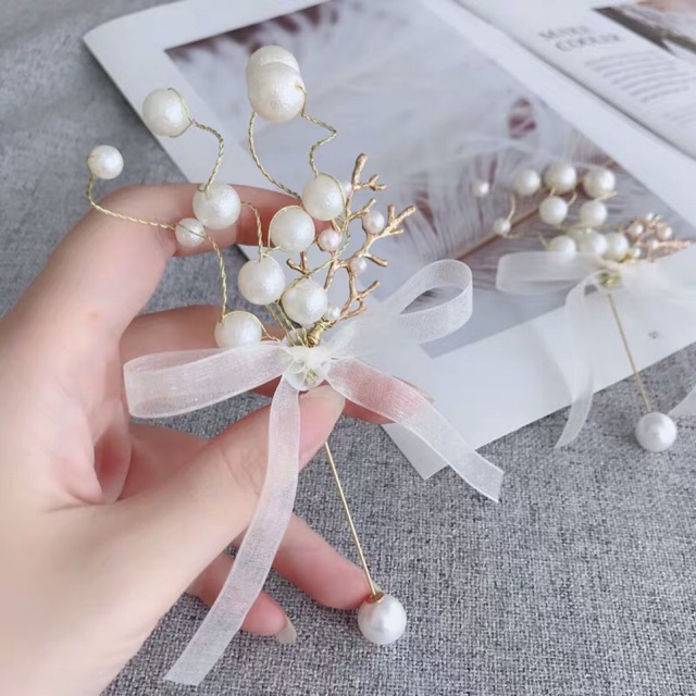 Cài áo hạt trai