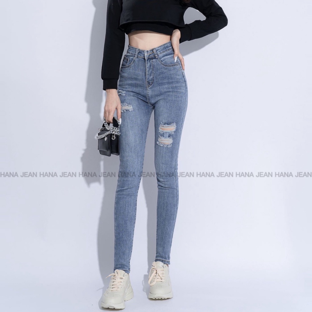 Quần Jean Ôm Co Giãn Vải Mềm Mịn, Quần Dài Nữ Lưng Cao Nhiều Mẫu Size 26, size 28 Hình Ảnh Thật