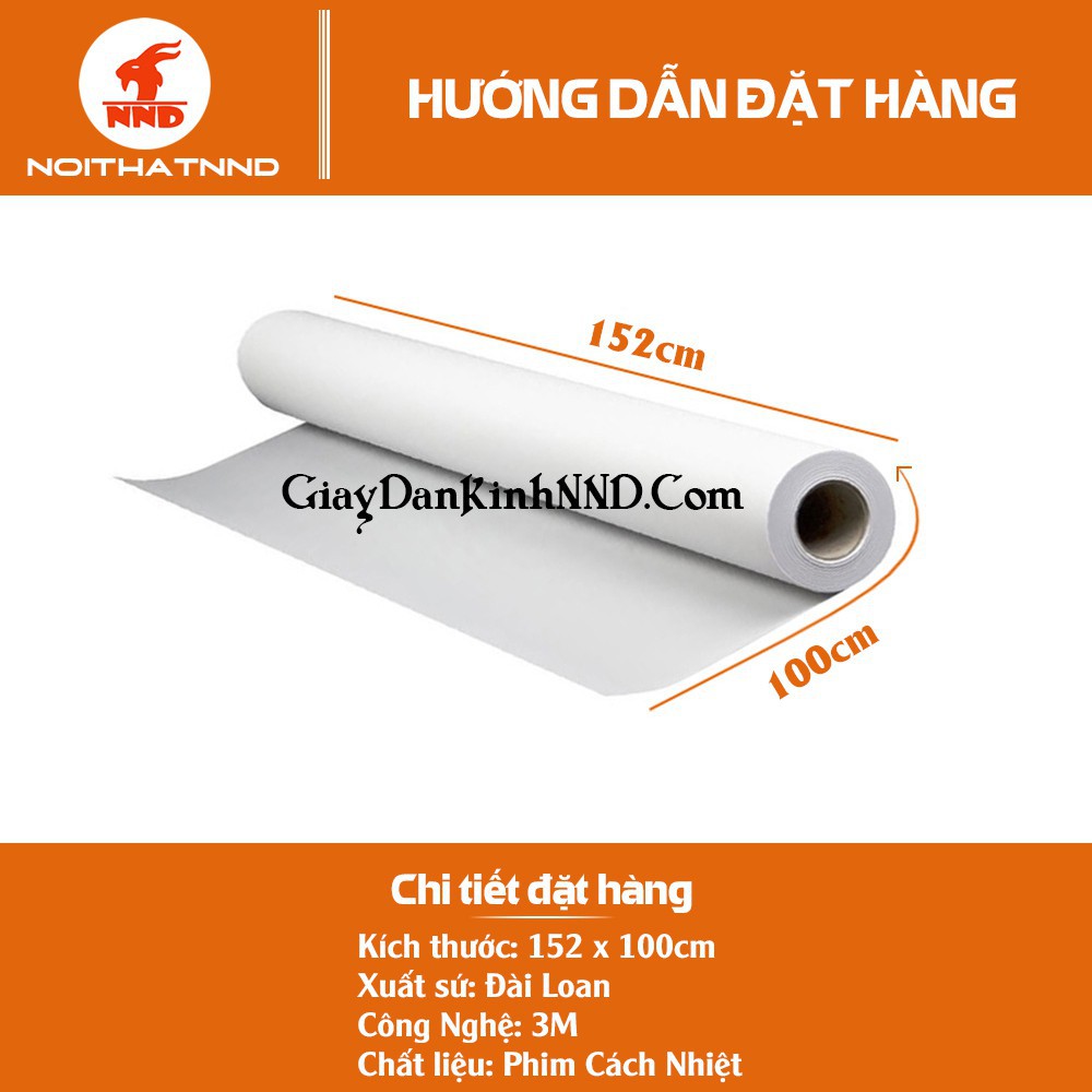 ﹊✵♛Phim Dán Kính Cách Nhiệt 3M Phản Quang Siêu Chống Nóng Khổ 1.52m Đủ Màu Xanh, Đen, Bạc