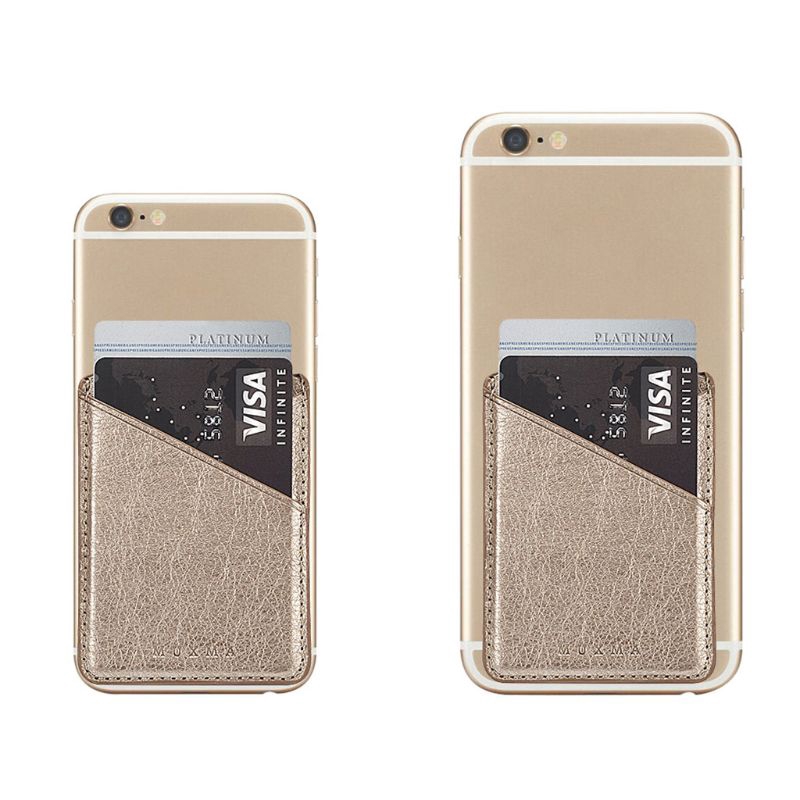 Ví đựng thẻ/ID bằng da siêu mỏng gắn ốp điện thoại