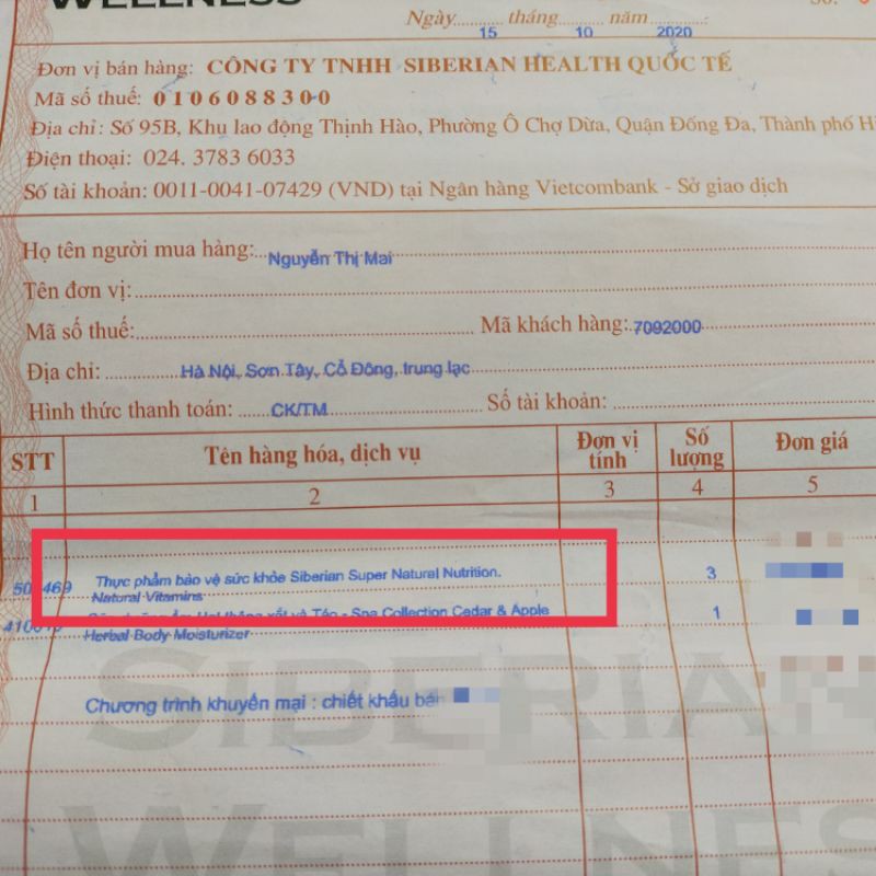 Siêu vitamin Siberi tăng sức đề kháng Super Natural Nutrition