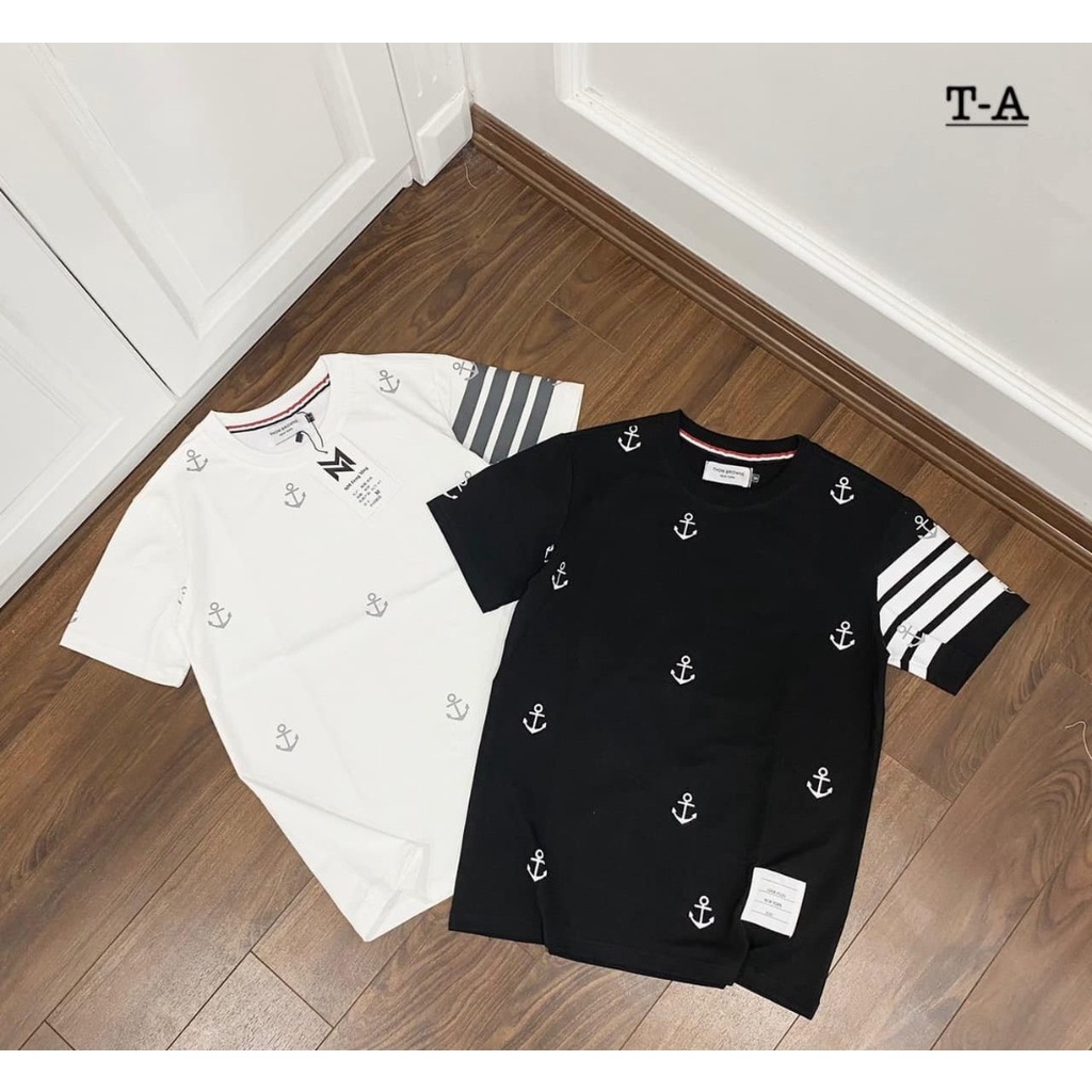 Áo Phông Hè Tay Ngắn In Mỏ Neo, Áo Thun Nam Nữ Phong Cách Trẻ Trung Năng Động