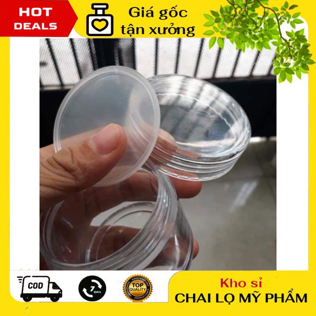 Hủ Đựng Kem ❤ GIÁ TẬN GỐC ❤ Hủ nhựa trong 50g có nắp lót - hủ chiết mỹ phẩm , phụ kiện du lịch