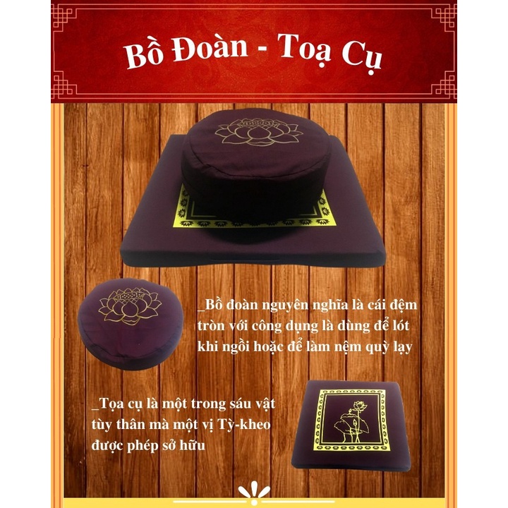 Đệm ngồi thiền bồ đoàn tọa cụ ngồi thiền tụng kinh