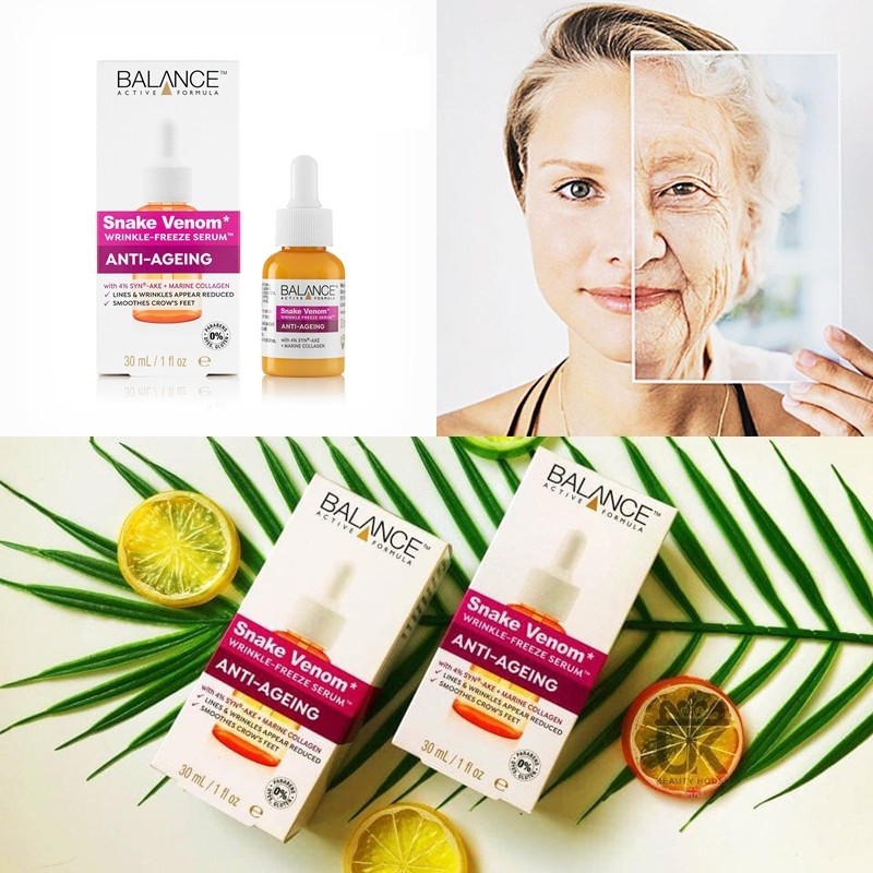 Balance - Tinh Chất Nọc Rắn Balance Active Formula Ngừa Lão Hóa, Giảm Nếp Nhăn 30ml Snake Venom Wrinkle Freeze Serum