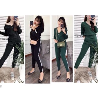 Set bộ thể thao tay dài khoá kéo thu đông