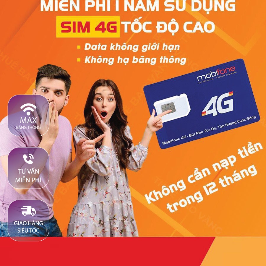 Sim 4G mobifone max băng thông VPB51 truy cập mạng tốc độ cao