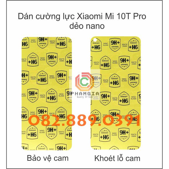 Dán cường lực màn hình Xiaomi Mi 10T pro dẻo nano siêu bền