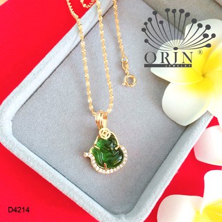 Dây chuyền nữ dạng xoắn mặt hồ ly màu xanh lục đính đá thiết kế bền màu cao cấp Orin D4214
