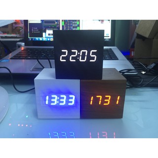 Đồng hồ để bàn led báo thức CUBE