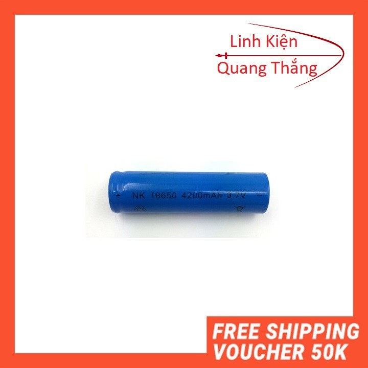 Pin Li-on 18650 dung lương 4200mAh dòng xả 10C(loại tốt)