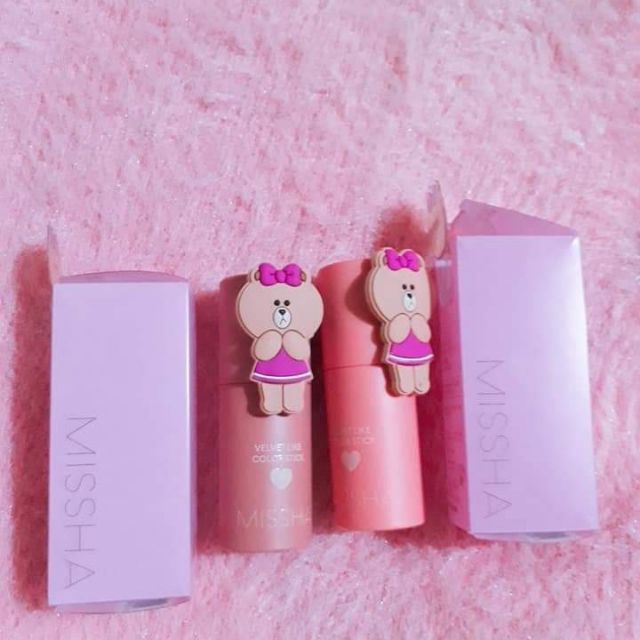 Má hồng dạng thỏi Missha gấu line friend bản limited