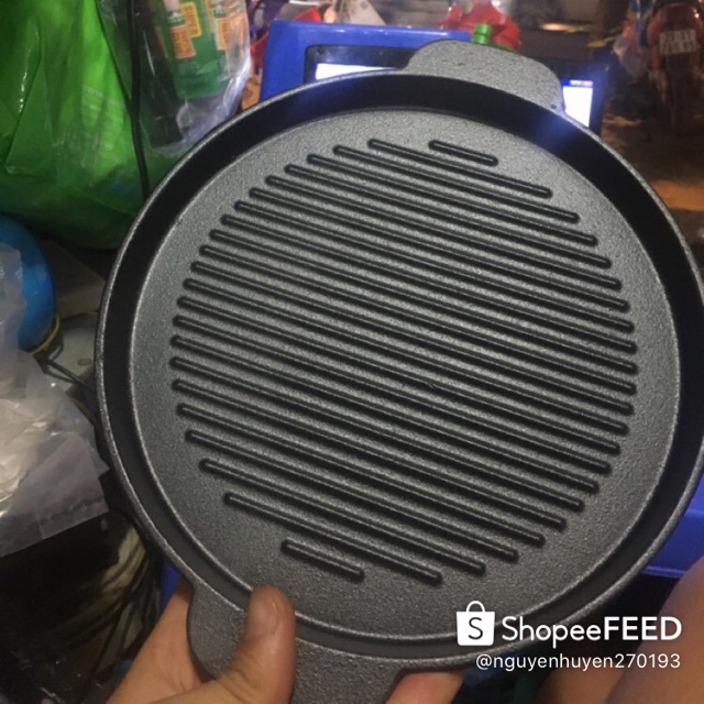 Combo Bếp cồn + khay nướng đen chống dính đun được cả trên bếp từ+ giấy bạc+cồn khô+kẹp thịt