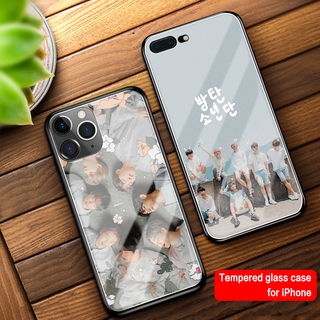 Ốp Lưng Kính Cường Lực In Hình Nhóm Nhạc Bts Cho Iphone 12 / 6 / 6s Plus / 7 / 8 Plus / X / Xr / Xs / Xs Max / 11 Pro Max / 12 Pro Max