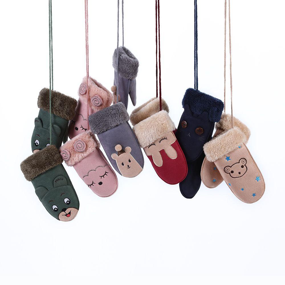 Găng Tay Xỏ Ngón In Hình Động Vật Hoạt Hình Cho Bé