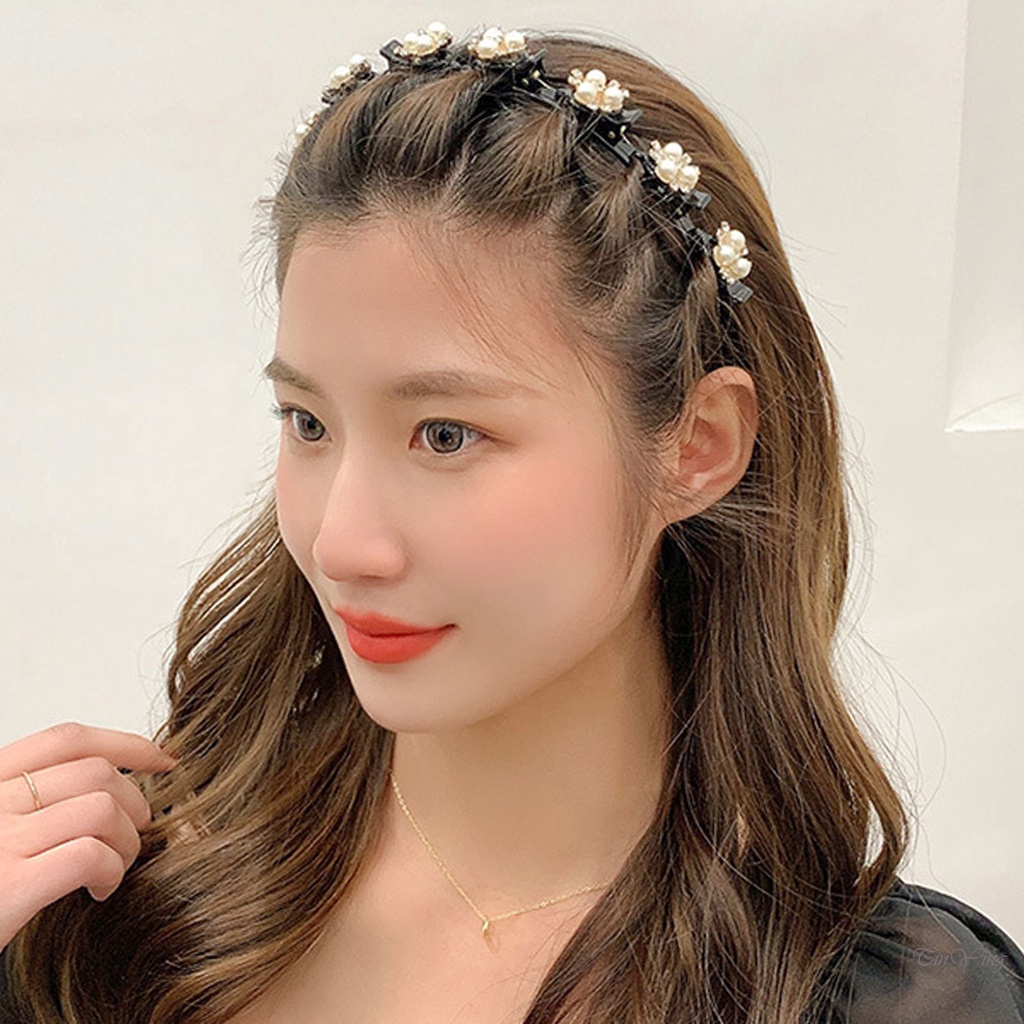 GETNOIVAS Băng Đô Bện Tóc Thời Trang Nữ Tính