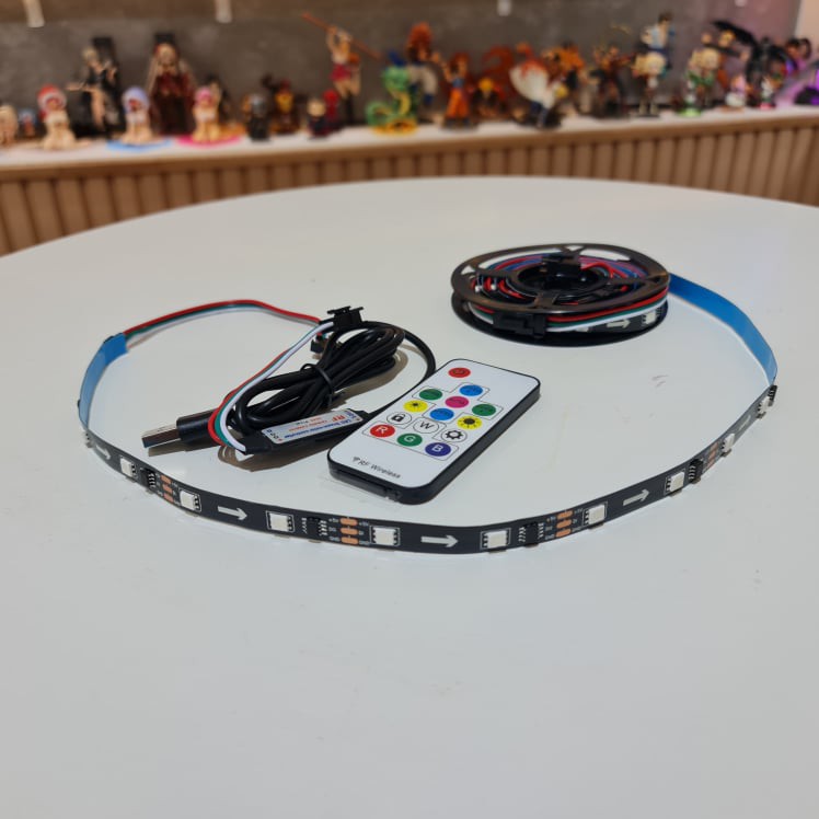 BỘ DÂY LED DÁN RGB 2M HIỆU ỨNG CẦU VỒNG ĐIỀU KHIỂN TRANG TRÍ MÀN HÌNH, BÀN, TƯỜNG
