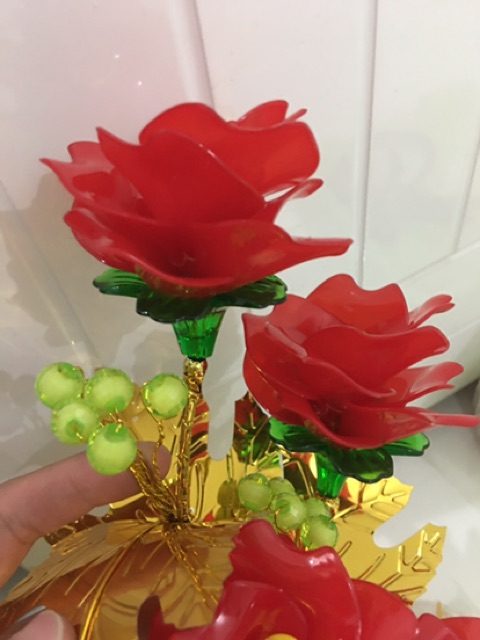 Đế hoa nhựa 5 cánh 5cm (1 bịch 100g)