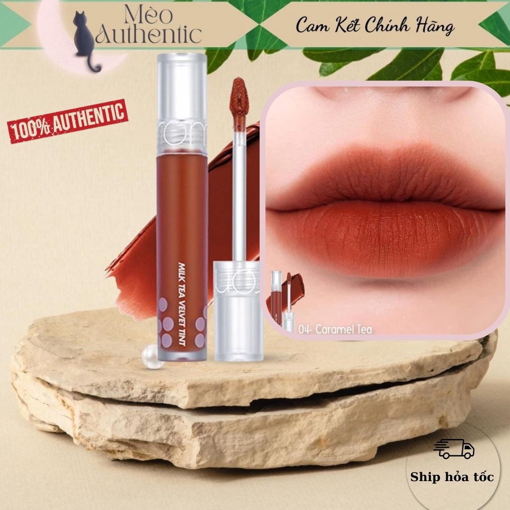 Son kem Romand Milk Tea velvet tint 04 CARAMEN TEA - cam gạch