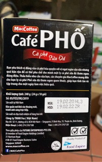 Cà Phê Sữa Đá PHỐ 10gói*24gram