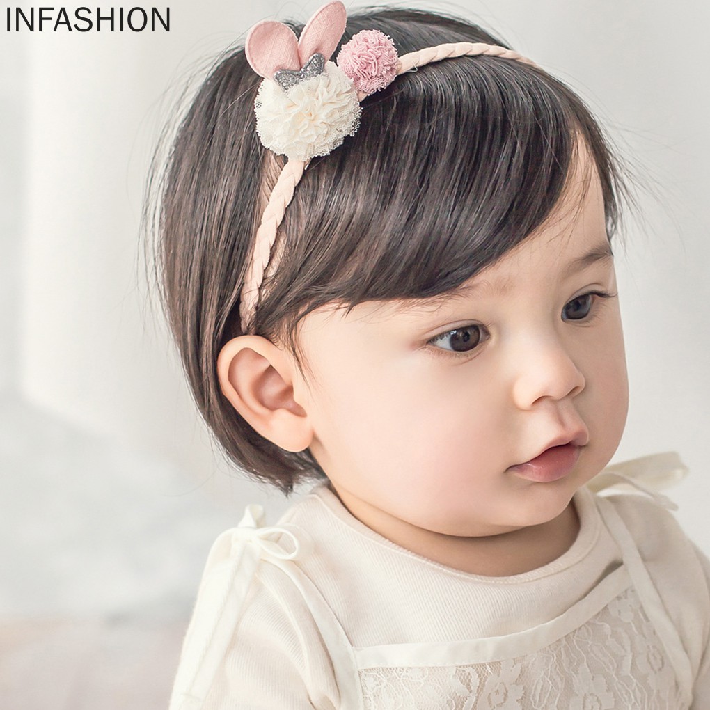 Băng Đô Tai Thỏ Dễ Thương Cho Bé Gái