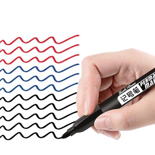 1 bút lông đánh dấu vĩnh viễn màu đỏ đen xanh dương xanh dương không thấm - ảnh sản phẩm 5