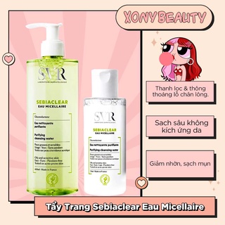 Nước tẩy trang svr sebiaclear eau micellaire cho da dầu mụn, nhạy cảm 400ml