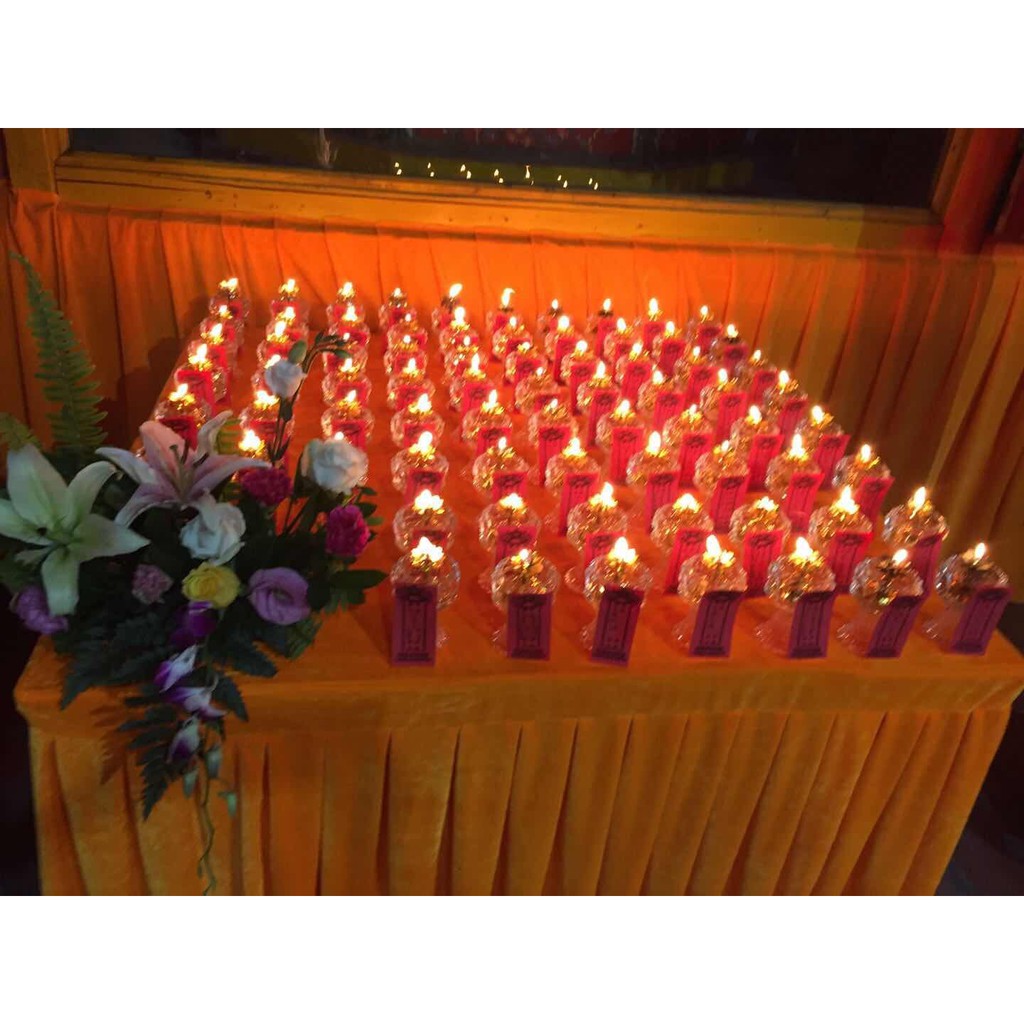 Đèn Hoa Sen Bằng Đồng Cao Cấp - Chỉnh Chiều Cao - dùng trong thờ cúng