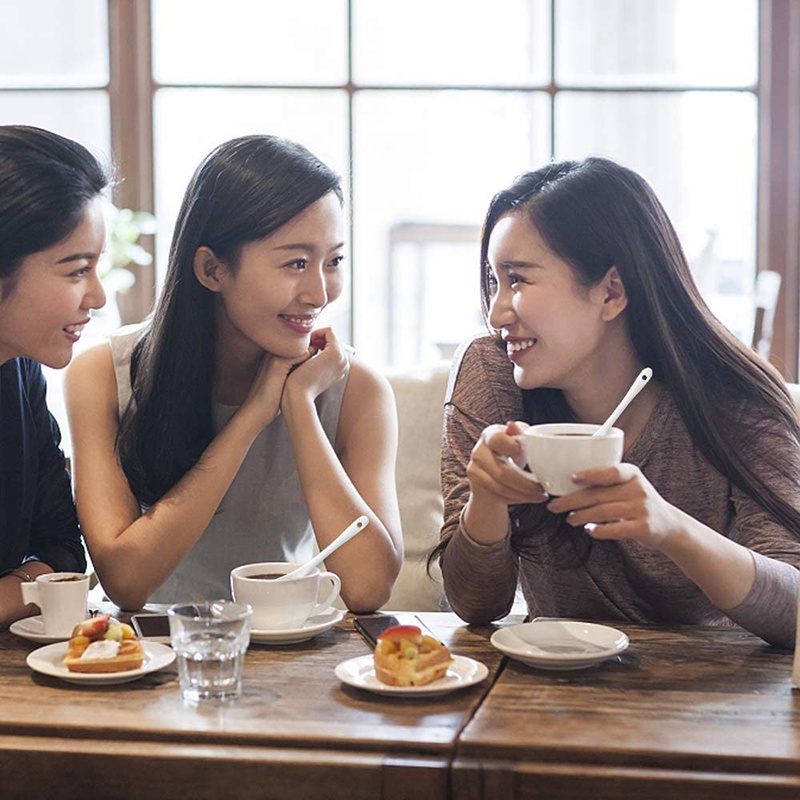 1 Muỗng Ăn Tráng Miệng Bằng Sứ 13cm