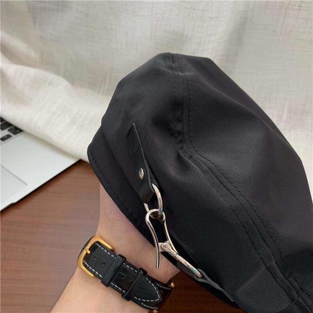 Mũ Beret Phối Khóa Kim Loại Phong Cách Anh Quốc Ngọt Ngào Cho Nữ