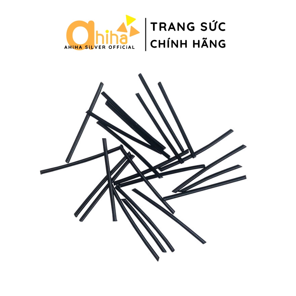 Combo 10 đôi khuyên tai AHiHA màu đen nhựa dẻo trong suốt CHỐNG DỊ ỨNG Tặng kèm 10 đôi chốt hoa tai Silicon - 4HT00